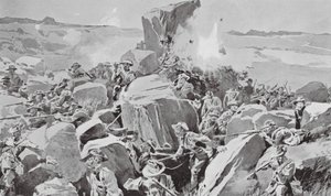 Voluntarios imperiales de la ciudad en acción (litografía) de Frederic de Haenen