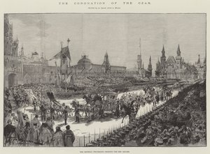 La Coronación del Zar, la Procesión Imperial cruzando la Plaza Roja de Frederic de Haenen