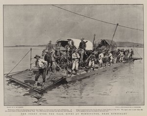 El ferry sobre el río Vaal en Windsorton, cerca de Kimberley