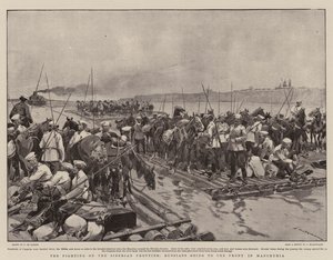 La lucha en la frontera siberiana, rusos yendo al frente en Manchuria de Frederic de Haenen