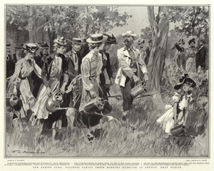 La Cura Kneipp, Pacientes haciendo su Ejercicio Matutino en Grunau, cerca de Berlín de Frederic de Haenen