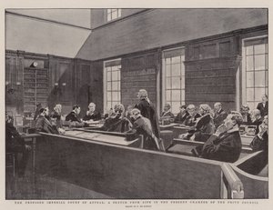 El propuesto Tribunal Imperial de Apelación, un boceto de la vida en la actual Cámara del Consejo Privado de Frederic de Haenen
