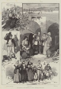 La cuestión de la retención de Chipre, bocetos en la isla de Frederic de Haenen