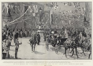 La Procesión Real desde la Estación Victoria hasta la Casa Marlborough, el Carruaje del Rey pasando por la Calle St James