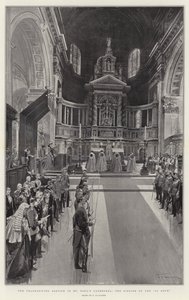 El Servicio de Acción de Gracias en la Catedral de San Pablo, el canto del Te Deum de Frederic de Haenen