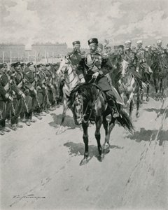 El zar revisando sus tropas de Frederic de Haenen