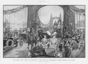 La escena en el Puente de Hammersmith durante la temporada de Frederic de Haenen