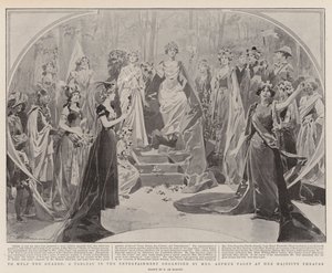 Para ayudar a los guardias, un cuadro en el entretenimiento organizado por la Sra. Arthur Paget en el teatro de su Majestad de Frederic de Haenen