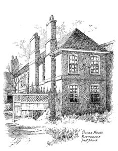 Casa de Alexander Pope, Battersea, Londres, 1912 de Frederick Adcock