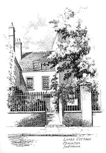 Cabaña de Charles Lamb, Church Street, Edmonton, Londres, 1912 de Frederick Adcock