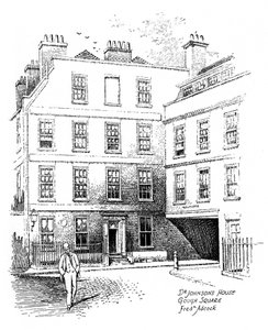 Casa del Dr. Johnson, 17 Gough Square, Londres, 1912 de Frederick Adcock