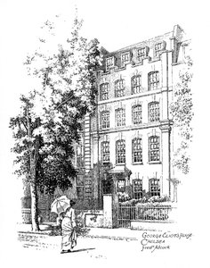 Casa de George Eliot, Chelsea, Londres, 1912 de Frederick Adcock