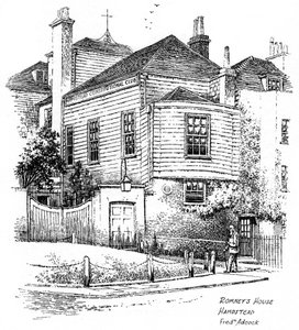 Casa de George Romney, Hampstead, Londres, 1912 de Frederick Adcock