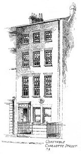 Casa de John Constable, Charlotte Street, Bloomsbury, Londres, 1912 de Frederick Adcock