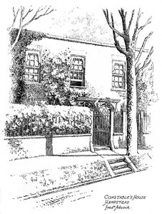 Casa de John Constable, Hampstead, Londres de Frederick Adcock