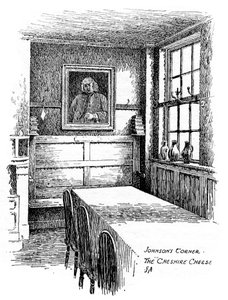Johnsons Corner, el pub Cheshire Cheese, Ciudad de Londres, 1912