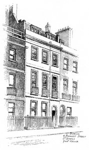 Casa de Lord Byron, 4 Bennet Street, St James, Londres de Frederick Adcock