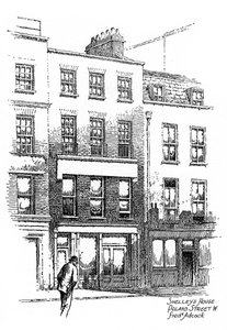 Casa de Percy Bysshe Shelley, Poland Street, Borough of Westminster, Londres de Frederick Adcock