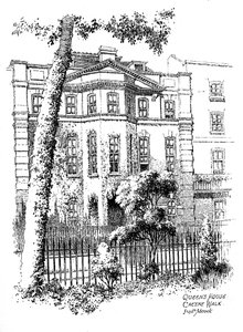 Casa de la Reina, Cheyne Walk, Chelsea, Londres, 1912 de Frederick Adcock