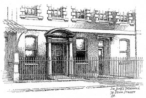 Casa de Sir James Thornhill, 75 Dean Street, Londres, 1912 de Frederick Adcock