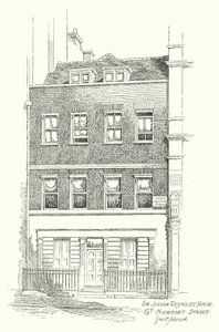 Casa de Sir Joshua Reynolds, Great Newport Street (litografía)