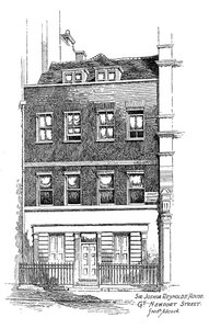 Casa de Sir Joshua Reynolds, Great Newport Street, Londres de Frederick Adcock