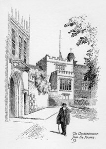 La Charterhouse desde la plaza, Londres, 1912 de Frederick Adcock