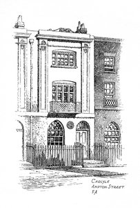 Casa de Thomas Carlyle, Ampton Street, Londres, 1912