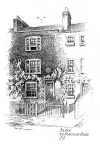 Casa de William Blake, 23 Hercules Road, Londres, 1912