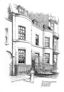 Casa de William Makepeace Thackeray, Kensington, Londres, 1912 de Frederick Adcock