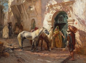 Una escena en el norte de África; 1885