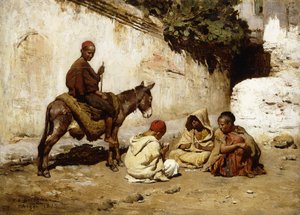 Niños árabes jugando a las cartas, 1873