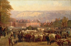 La colina en Norwich en día de mercado, 1871