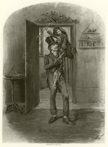 Bob Cratchit y Tiny Tim de Frederick Barnard