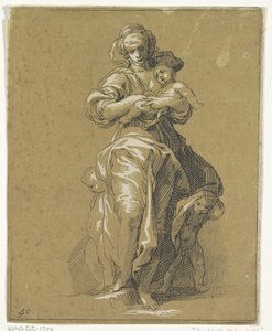 Cáritas con tres niños de Frederick Bloemaert