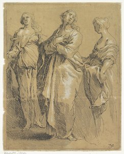 Tres figuras de pie de Frederick Bloemaert