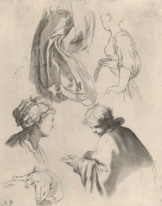 Estudios de figuras, del libro de dibujo de Frederick Bloemaert