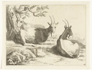 cabras Cuaderno de dibujo de Abraham Bloemaert (título de la serie) de Frederick Bloemaert