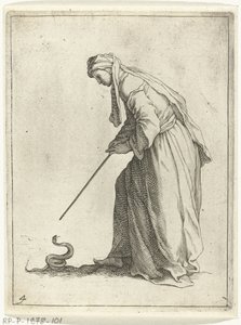 mujer con una serpiente 15 figuras pequeñas (título de la serie)