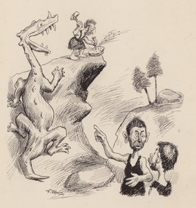 Nuestros antepasados antediluvianos por F Opper: Número Cuatro (litografía) de Frederick Burr Opper