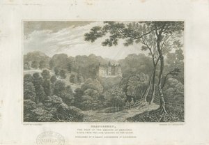 Beaudesert Hall y Park: grabado, nd [c 1830] de Frederick Calvert