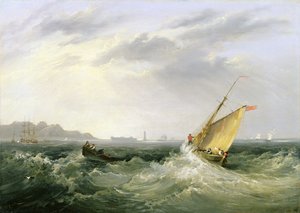 Cheshire en la desembocadura del río Mersey, 1838 de Frederick Calvert