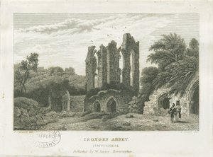 Croxden Abbey: grabado, nd [c 1830] (impresión) de Frederick Calvert