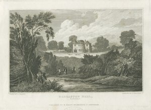 Darlaston Hall: grabado, nd [c 1830] de Frederick Calvert