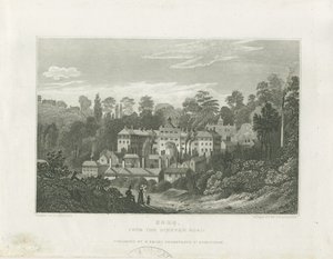Fábrica de Soho desde la Carretera de Ninevah: grabado en acero de Frederick Calvert
