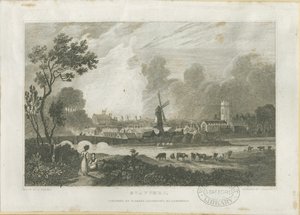 Stafford - Vista Suroeste: grabado, s.f. [c. 1830] de Frederick Calvert