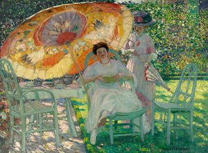 El parasol del jardín