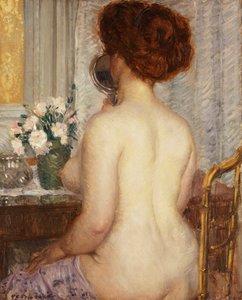 Mujer en una Mesa de Tocador