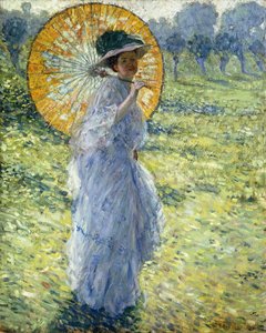 Mujer con una sombrilla, c.1906 de Frederick Carl Frieseke
