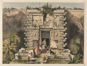 Puerta del Gran Teocalli, Uxmal de Frederick Catherwood